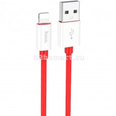 Кабель USB - Lightning Hoco X87 (красный; 1 м; 2400 mA; Силикон)