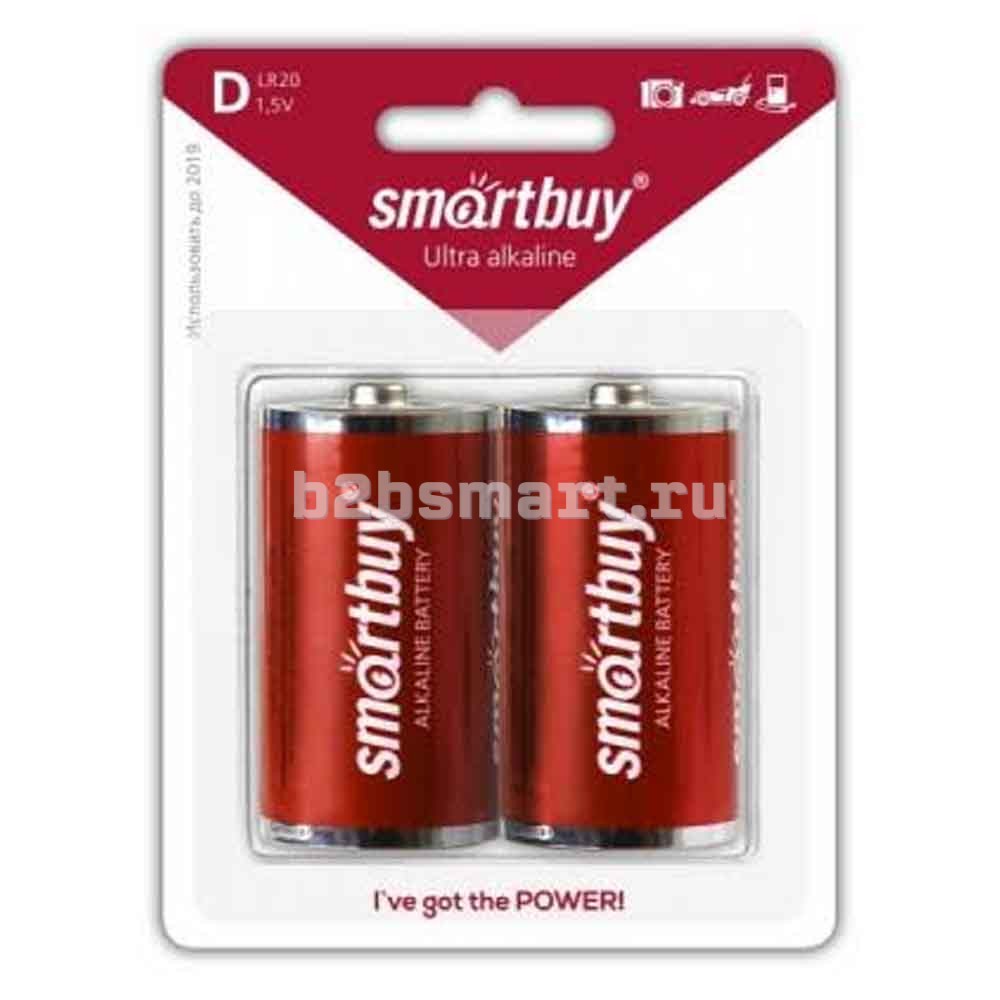 Батарейка D LR20 Smartbuy 2 Bl (2шт)