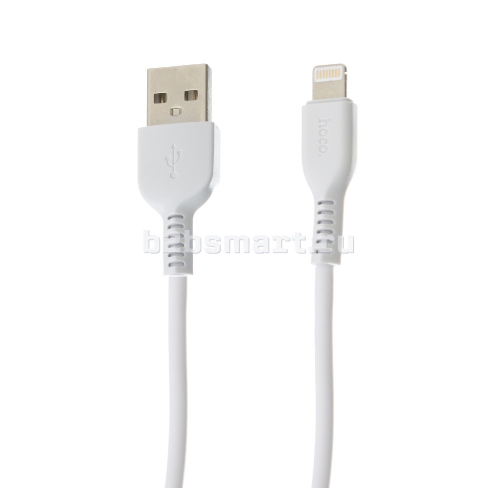 Кабель USB - Lightning Hoco X20 (белый; 2 м; 2400 mA; ПВХ)