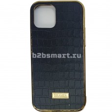 Чехол Apple iPhone 12-Mini Braver croco черная