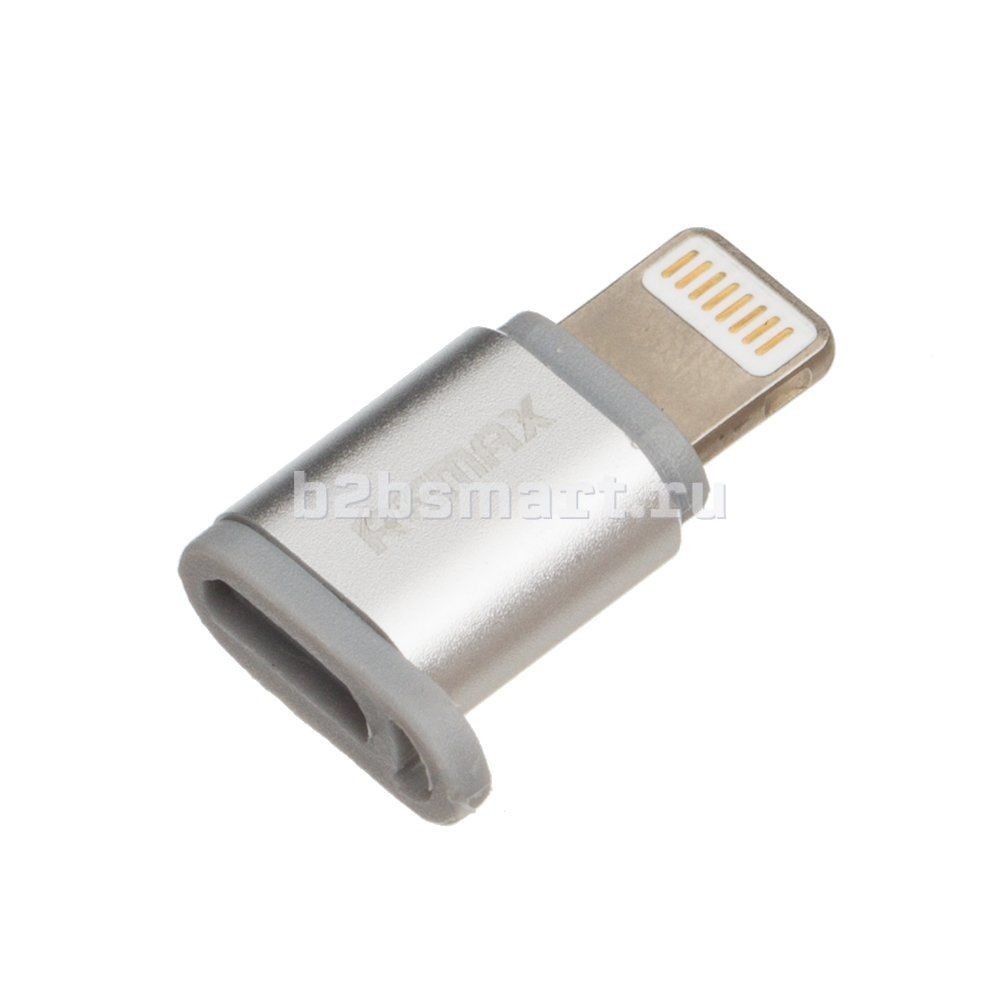 ЗУ-переходник Micro USB - Apple iPhone 5 Remax RA-USB2 серебристый