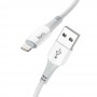 Кабель USB - Lightning Hoco X70 (белый; 1 м; 2400 mA; Ткань)