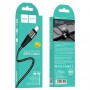 Кабель USB - Type-C Hoco X57 (черный; 1 м; 3000 mA; Ткань)