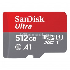 Карта памяти MicroSDXC 512GB Sandisk Ultra UHS-I A1 150Mb/s (без адаптера)