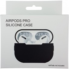 Чехол для кейса AirPods Pro силиконовый цельный черный