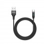 Кабель USB - Type-C Hoco U76 (черный; 1.2 м; 2000 mA; Ткань)