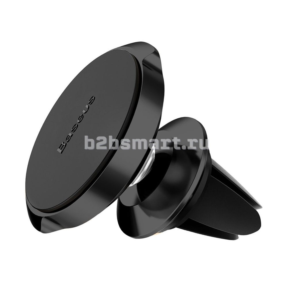 Держатель автомобильный магнит Baseus SUER-A01 (черный; дефлектор; шарнир)