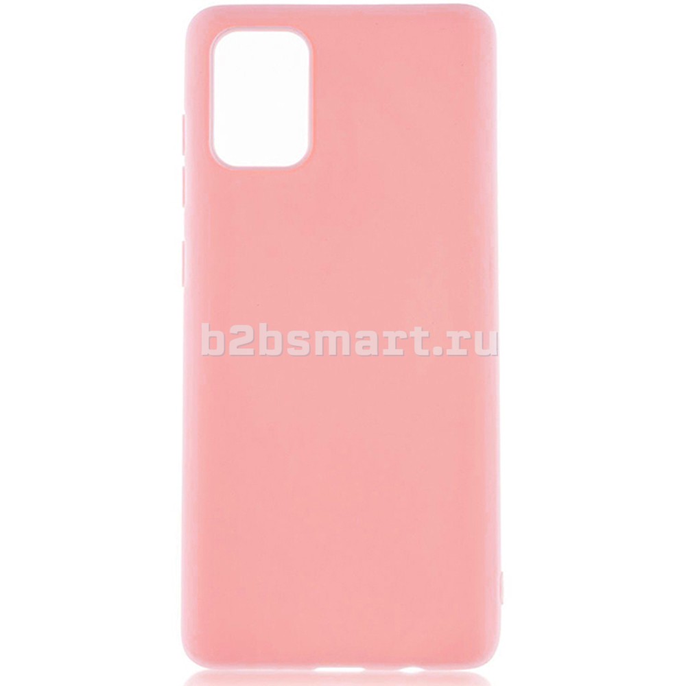 Чехол Samsung A12 2020 New Матовый розовый