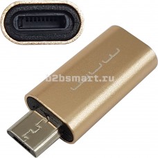 Переходник Lightning (f) - Micro-USB (m) Wuw R70im золотой