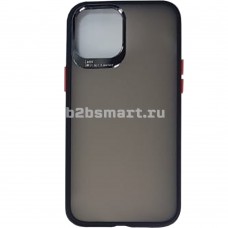 Чехол Apple iPhone 12-ProMax Lens со вставкой камеры черная