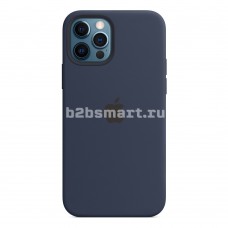 Чехол Apple iPhone 12/12-Pro Silicone Case CL2 №20 черно-синяя