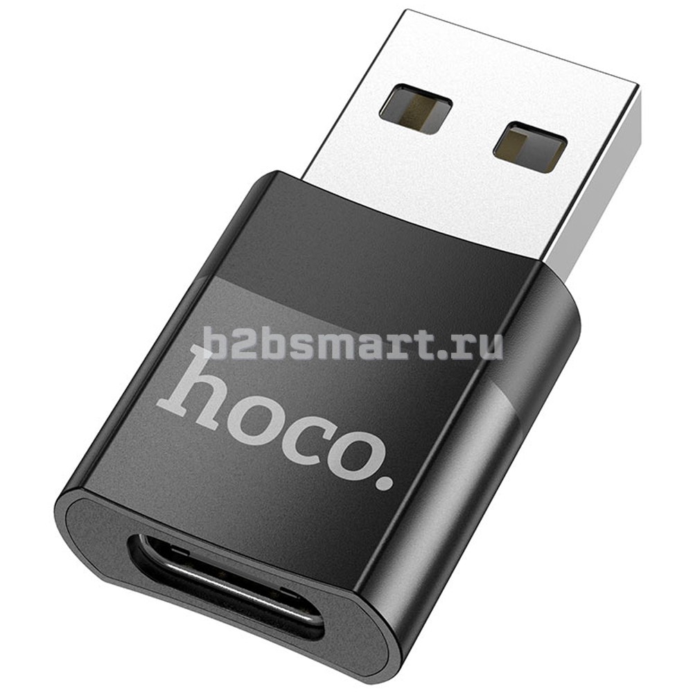 ЗУ-переходник USB - Type-C Hoco UA17 черный