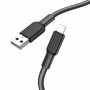 Кабель USB - Lightning Hoco X69 (черный/белый; 1 м; 2400 mA; Ткань)