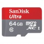 Карта памяти MicroSDXC 64GB SanDisk Ultra Class 10 UHS-I A1 140Mb/s (без адаптера)