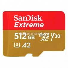 Карта памяти MicroSDXC 512GB Sandisk Extreme UHS-3 A2 190Mb/s (без адаптера)