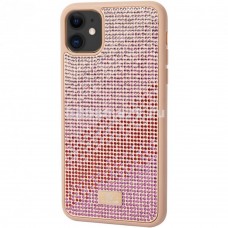 Чехол Apple iPhone 12-Mini Bling World Rainbow розовая