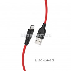 Кабель USB - Lightning Hoco X21 (красный; 1 м; 2000 mA; Силикон)