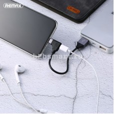 Кабель USB - Lightning Remax RL-LA01 + вход Lightning черный 15cм