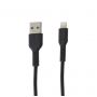 Кабель USB - Lightning Hoco U31 (черный; 1 м; 2400 mA; Ткань)