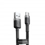 Кабель USB - Type-C Baseus Cafule CATKLF-CG1 (серо-черный; 2 м; 2000 mA; Ткань)