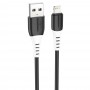 Кабель USB - Lightning Hoco X82 (черный; 1 м; 2,4 A; Силикон)