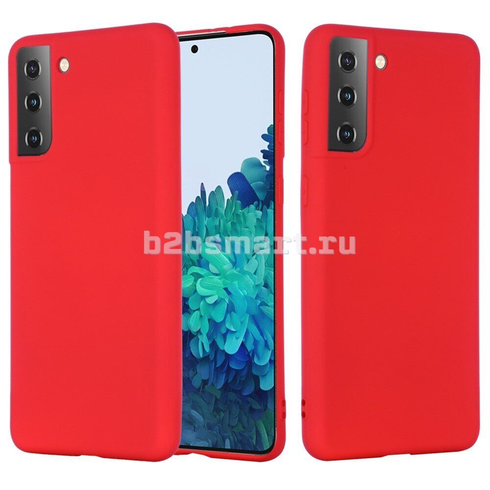 Чехол Samsung G996 S21 Plus Silicone Case CL2 №14 красная