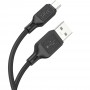 Кабель USB - Micro-USB Hoco X90 (черный; 1 м; 2400 mA; Силикон)