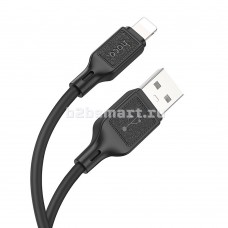 Кабель USB - Lightning Hoco X90 (черный; 1 м; 2400 mA; Силикон)