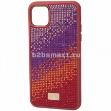 Чехол Apple iPhone 12-Mini Bling World Rainbow красная