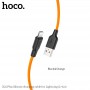 Кабель USB - Lightning Hoco X21 Plus (оранжевый; 1 м; 2,4 A; Силикон)