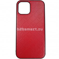 Чехол Apple iPhone 12-ProMax Memumi Ромбы красная