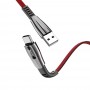 Кабель USB - Type-C Hoco U70 (красный; 1.2 м; 2400 mA; Ткань)