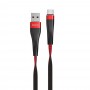 Кабель USB - Type-C Hoco U39 (красно-черный; 1 м; 2000 mA; Ткань)