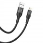 Кабель USB - Lightning Hoco X72 (черный; 1 м; 2400 mA; Силикон)