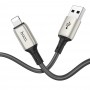 Кабель USB - Lightning Hoco X66 (серый; 1 м; 2400 mA; TPE)