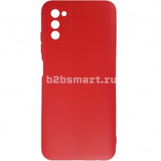 Чехол Samsung A03S 2021 New Матовый красный