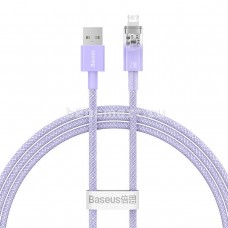 Кабель USB - Lightning Baseus Explorer CATS010005 (фиолетовый; 1 м; 2,4 mA; Ткань)