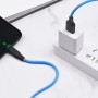 Кабель USB - Type-C Hoco X21 Plus (голубой; 0.25 м; 3000 mA; Силикон)
