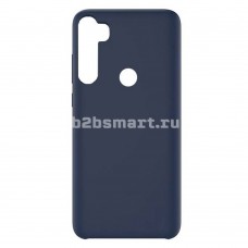 Чехол Samsung A21 2020 Silicone Cover синяя