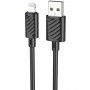 Кабель USB - Lightning Hoco X88 (черный; 1 м; 2400 mA; ПВХ)