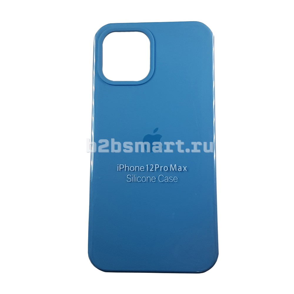 Чехол Apple iPhone 12-ProMax Silicone Case CL2 №53 пастельно-синяя