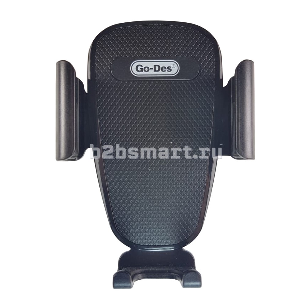 Держатель автомобильный зажим Go-Des HD703 (черный; дефлектор; автозажим; шарнир)