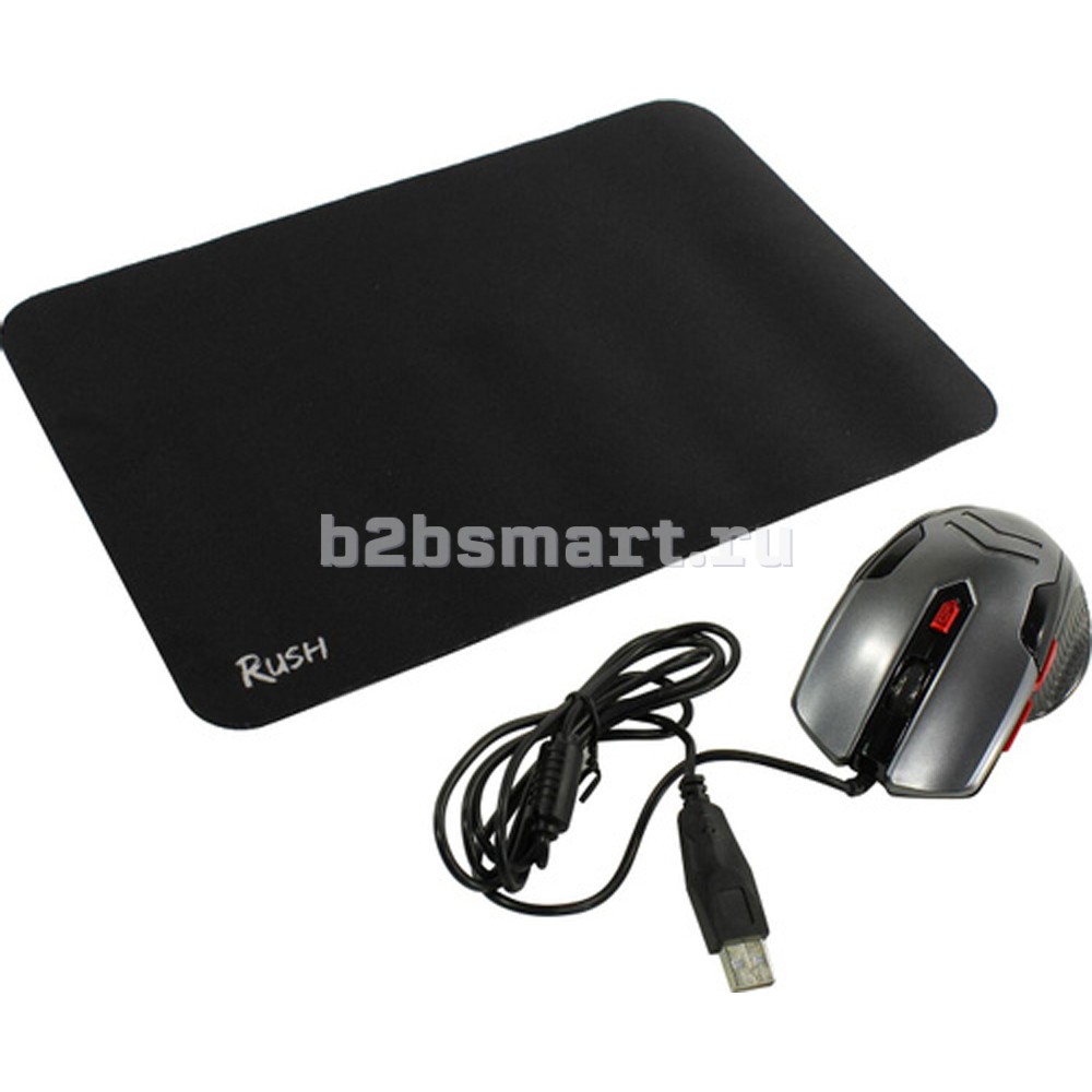 Мышь SmartBuy SBM-729G-K игровая черная + коврик