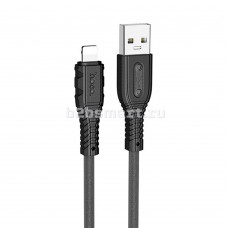 Кабель USB - Lightning Hoco X67 (черный; 1 м; 2400 mA; Силикон)