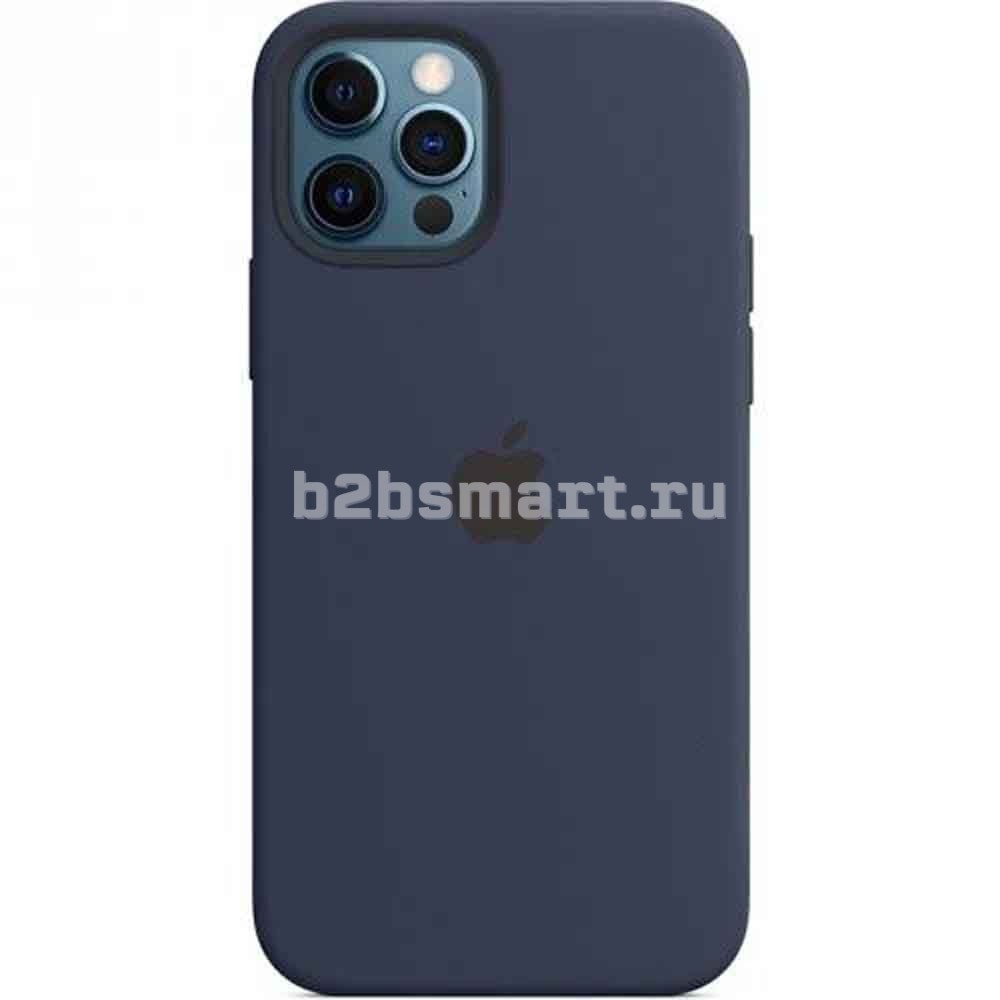 Чехол Apple iPhone 12-ProMax Silicone Case CL2 №3 синяя